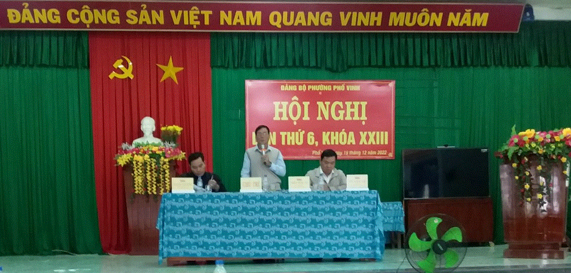 Đảng bộ phường Phổ Vinh tổ chức Hội Nghị Lần thứ 6 nhiệm kỳ 2020 -2025.