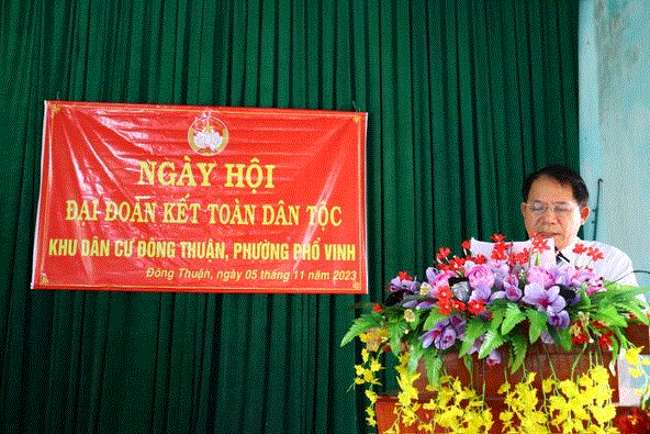 KDC Đông Thuận, phường Phổ Vinh tổ chức ngày hội đại đoàn kết toàn dân tộc năm 2023